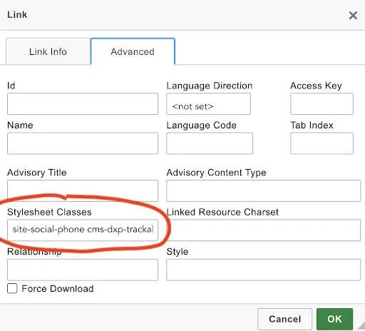 Adding Trackable Link