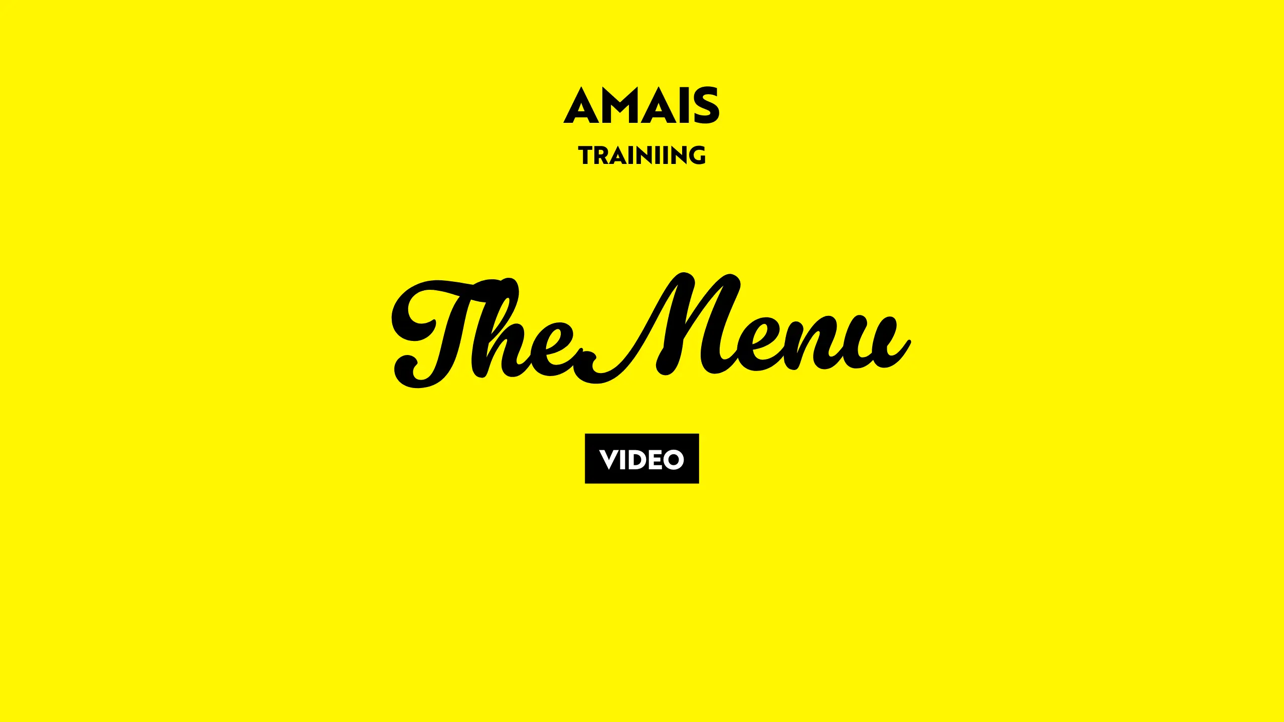 Your Amais Menu