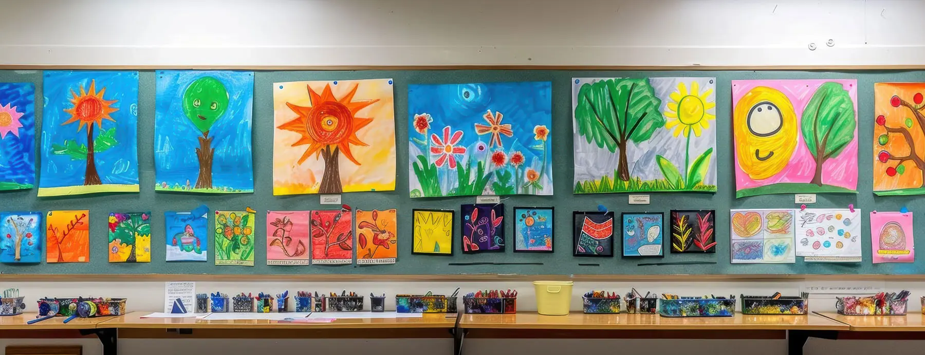 Amplify Marketing For Schools Blog - Private School Open House Ideas - independent School with colourful Artwork on display in preparation for an open house.