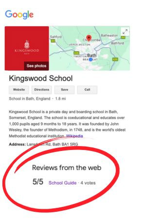 Amplify digital marketing for schools blog - school reviews being axed by google school guide reviews on SERP