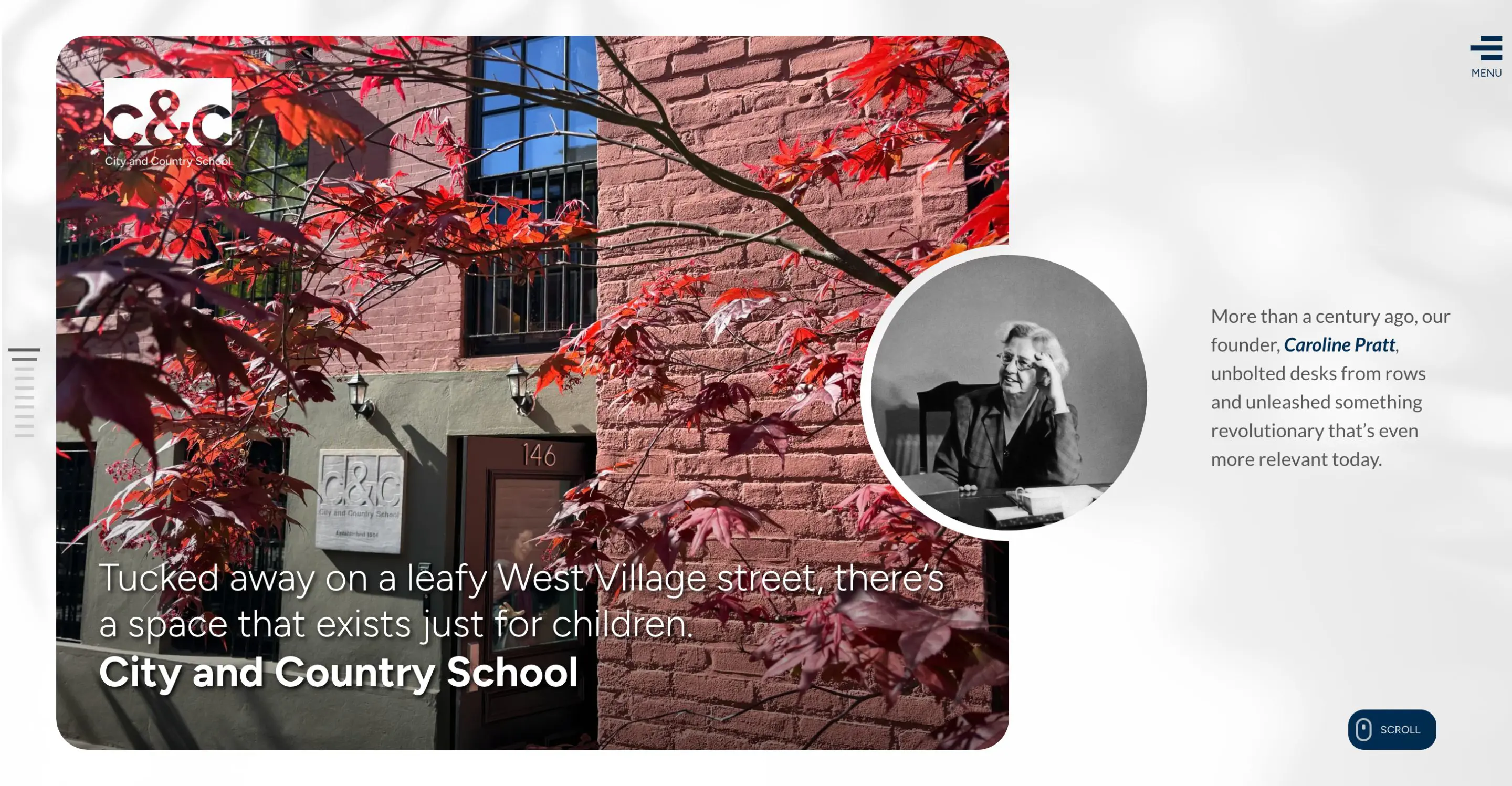 City & Country School Website Snapshot