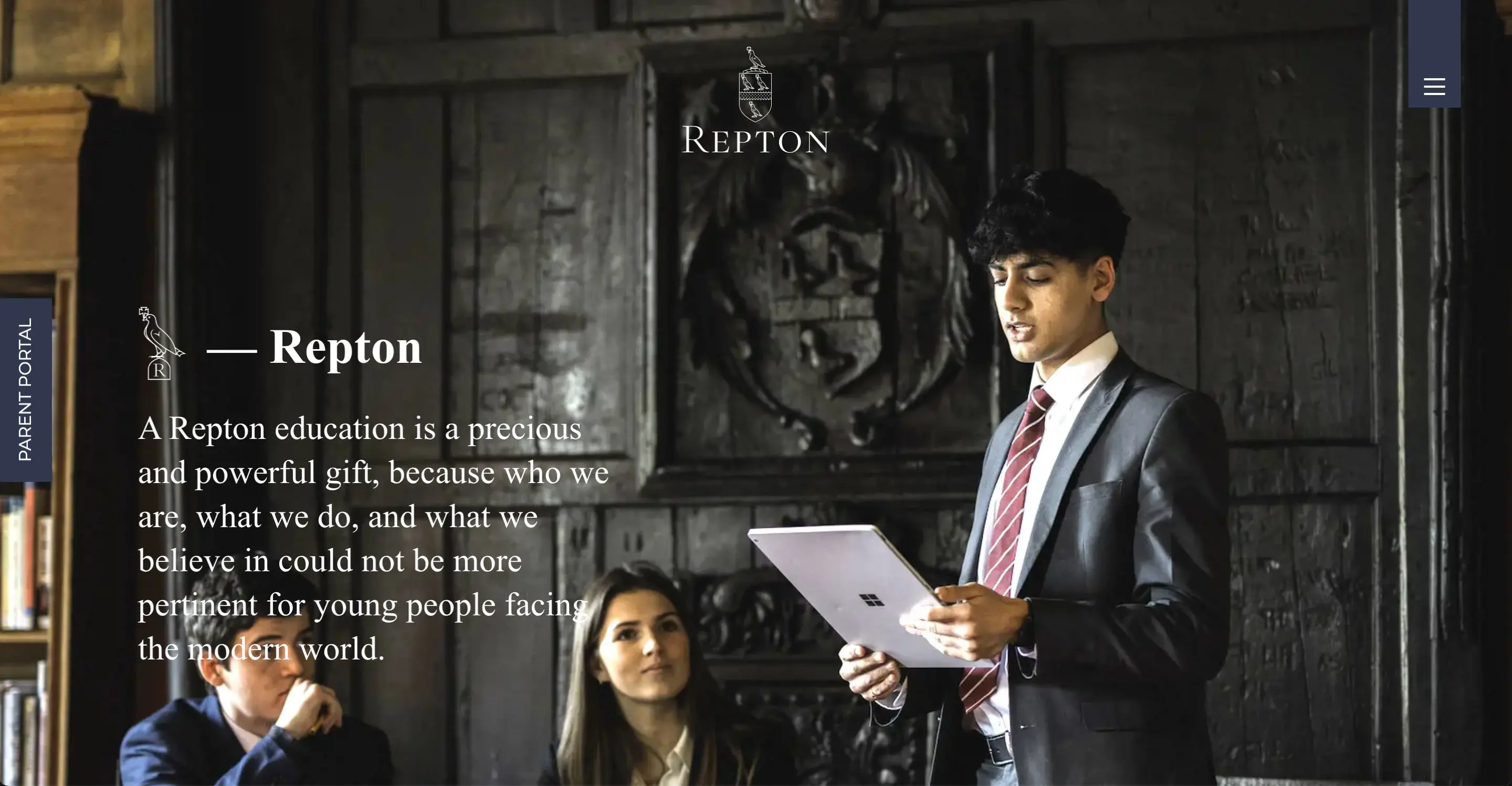 Repton School Website Snapshot