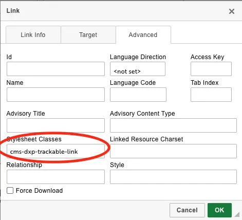 Adding Trackable Link