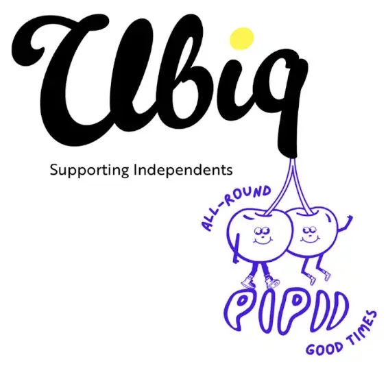 UBIQ logo with “supporting independents” text and PIPII brand logo to show partnership