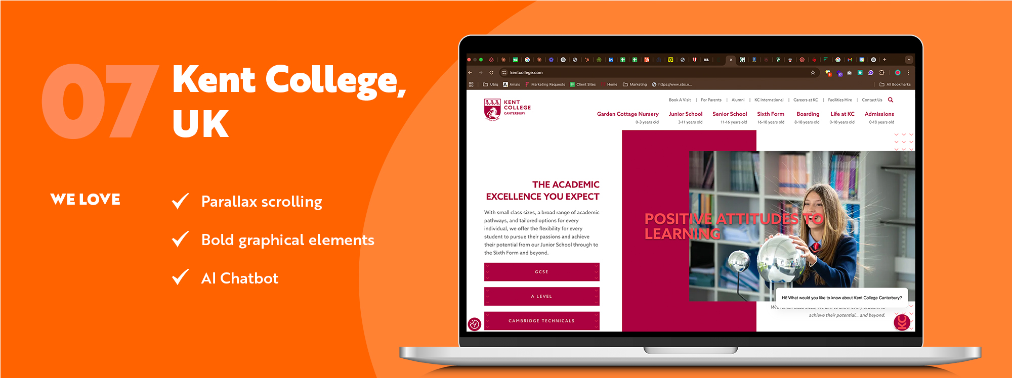 UBIQ Education - Best School Websites of 2025 - Kent College
