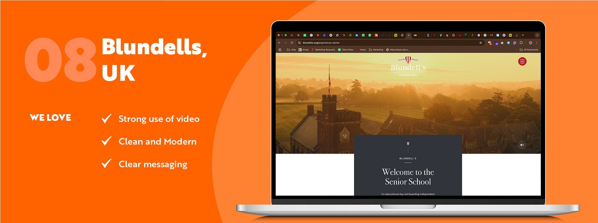 best school website designs of 2025 - blundells school homepage