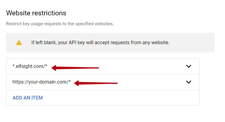Resrticting API